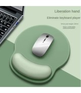 Mint Green Gradient Silicone Mouse Pad With Wrist Support 250 × 220 × 18 mm