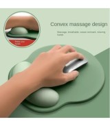 Mint Green Gradient Silicone Mouse Pad With Wrist Support 250 × 220 × 18 mm