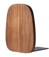 Black Walnut Solid Wood Bookends 12 × 14 × 10.8 cm – Non-Slip Book Holder