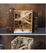 Spiral Staircase Wooden Book Nook Stand 260 × 224 × 217 mm – Decorative Bookshelf Bookends