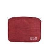 Red And Black Portable Tech Organizer Bag - Waterproof Storage Pouch