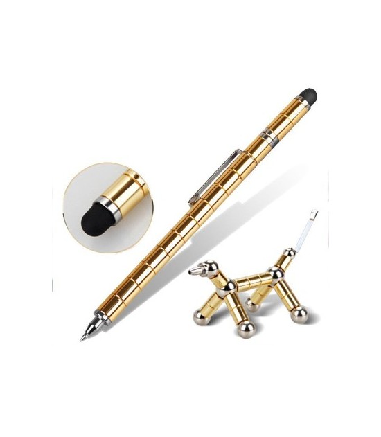Golden Magnetic Decompression Pen 29 × 25 × 20 cm - Multi-Functional Metal Stylus Pen