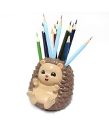 Resin Hedgehog Pen Holder - Creative Desktop Organizer